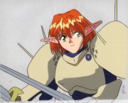 I loved this character from the TWHE series, "The Walking Weedwacker" ~Milliea~ who must forever wear cursed armour. ^_^ I'm also looking for more Cels of her.